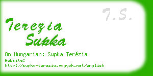 terezia supka business card